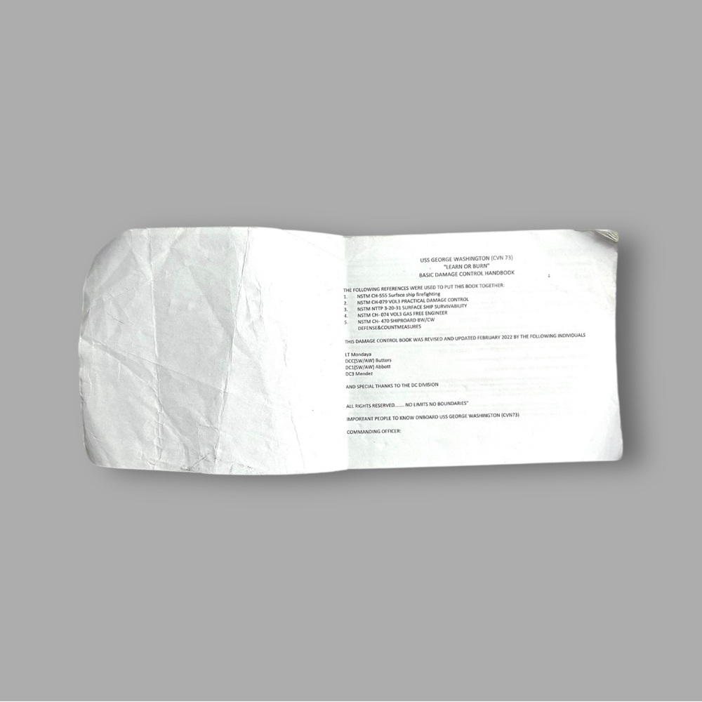 US Navy Basic Damage Control Handbook Paperback - Picture 3 of 6